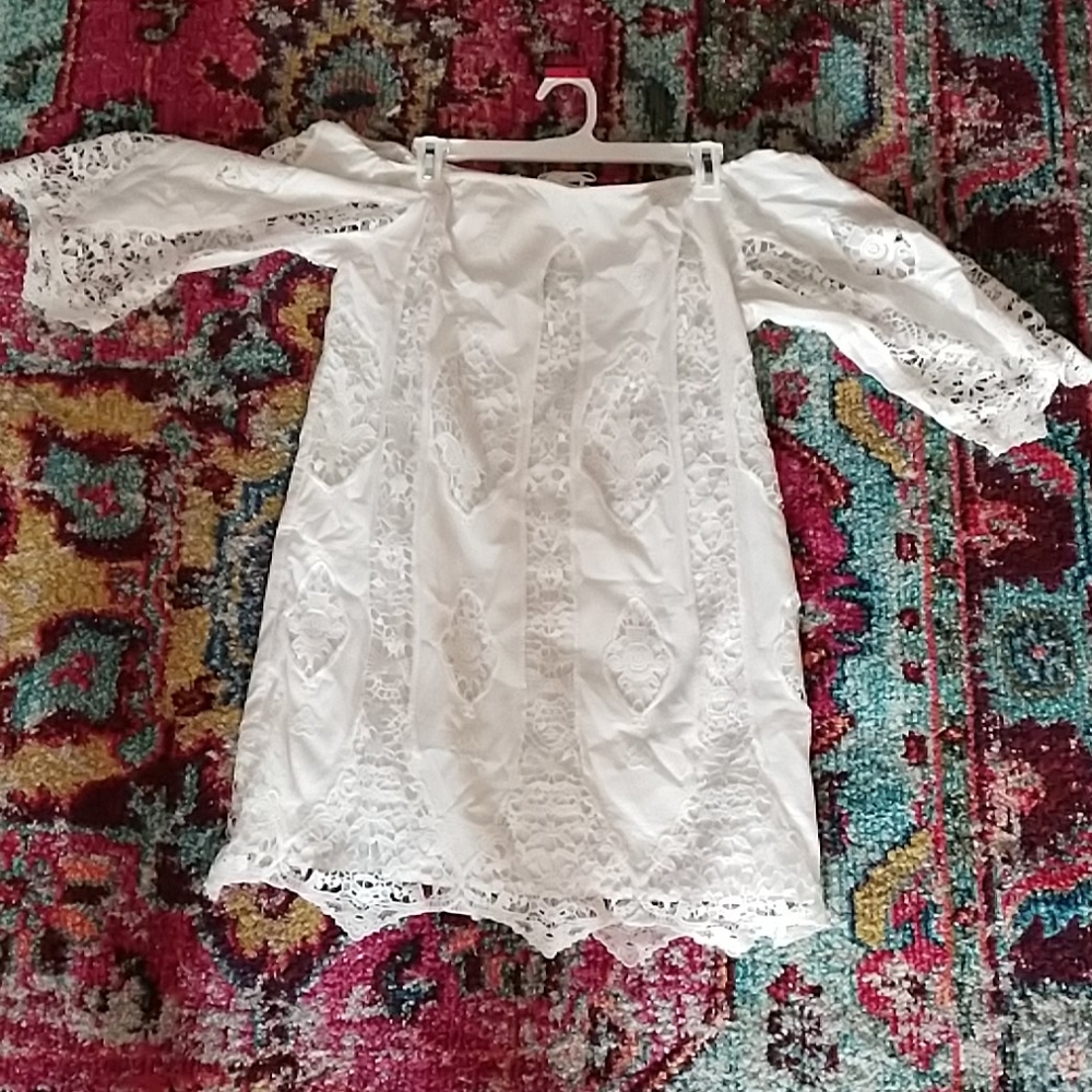 White lace urban outfitters dress!